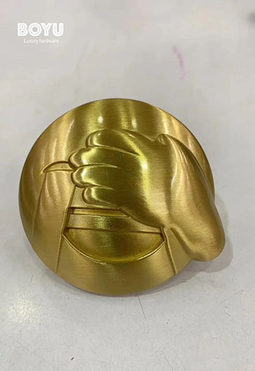 Facepalm Emoji Hardware in Brass